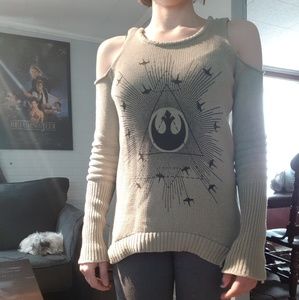 Cold shoulder star wars sweater